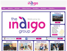 Tablet Screenshot of indigochildcaregroup.com